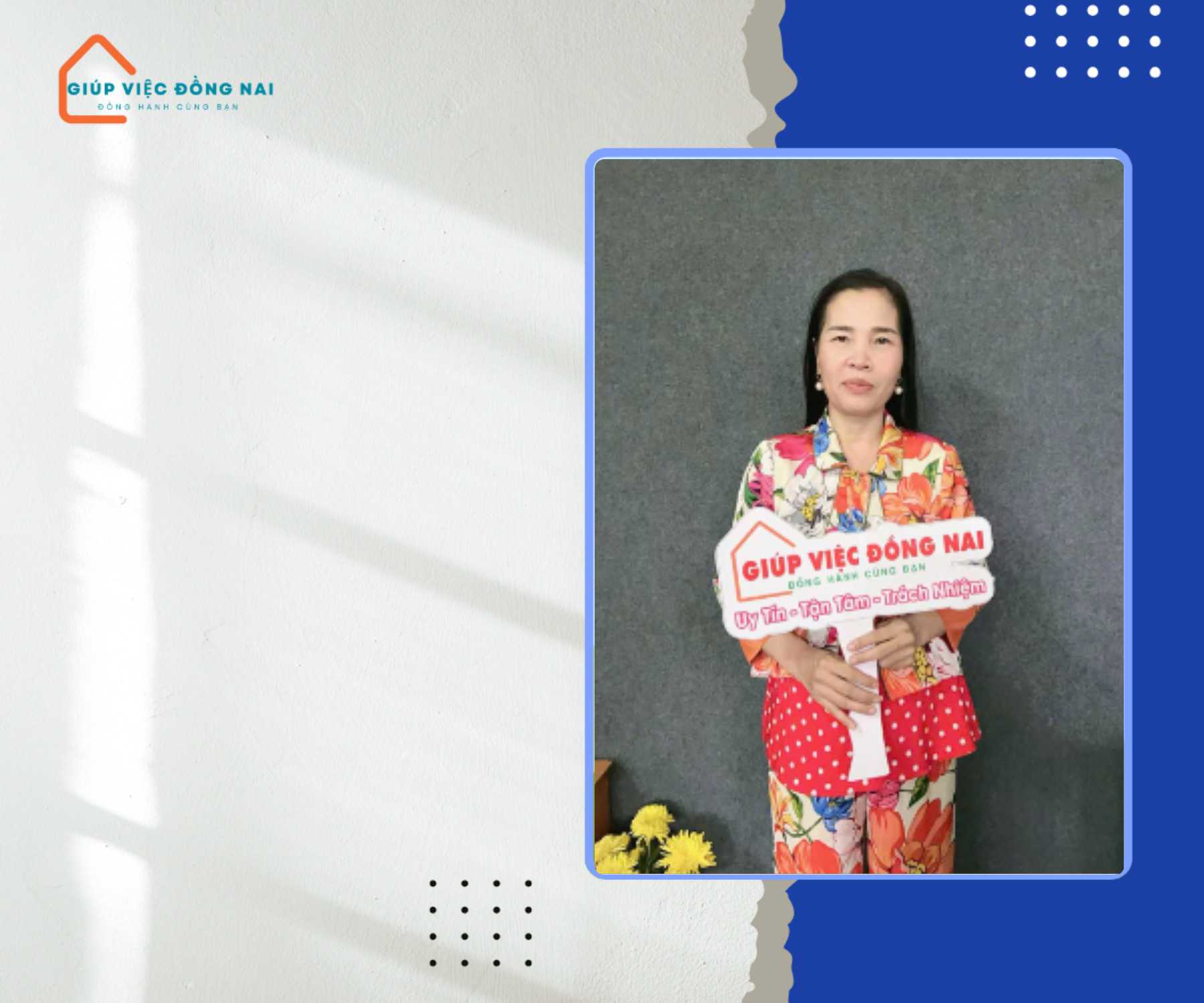 Chị LƯU THỊ THUẬN, sinh năm 1976, quê Đồng Nai cần tìm việc