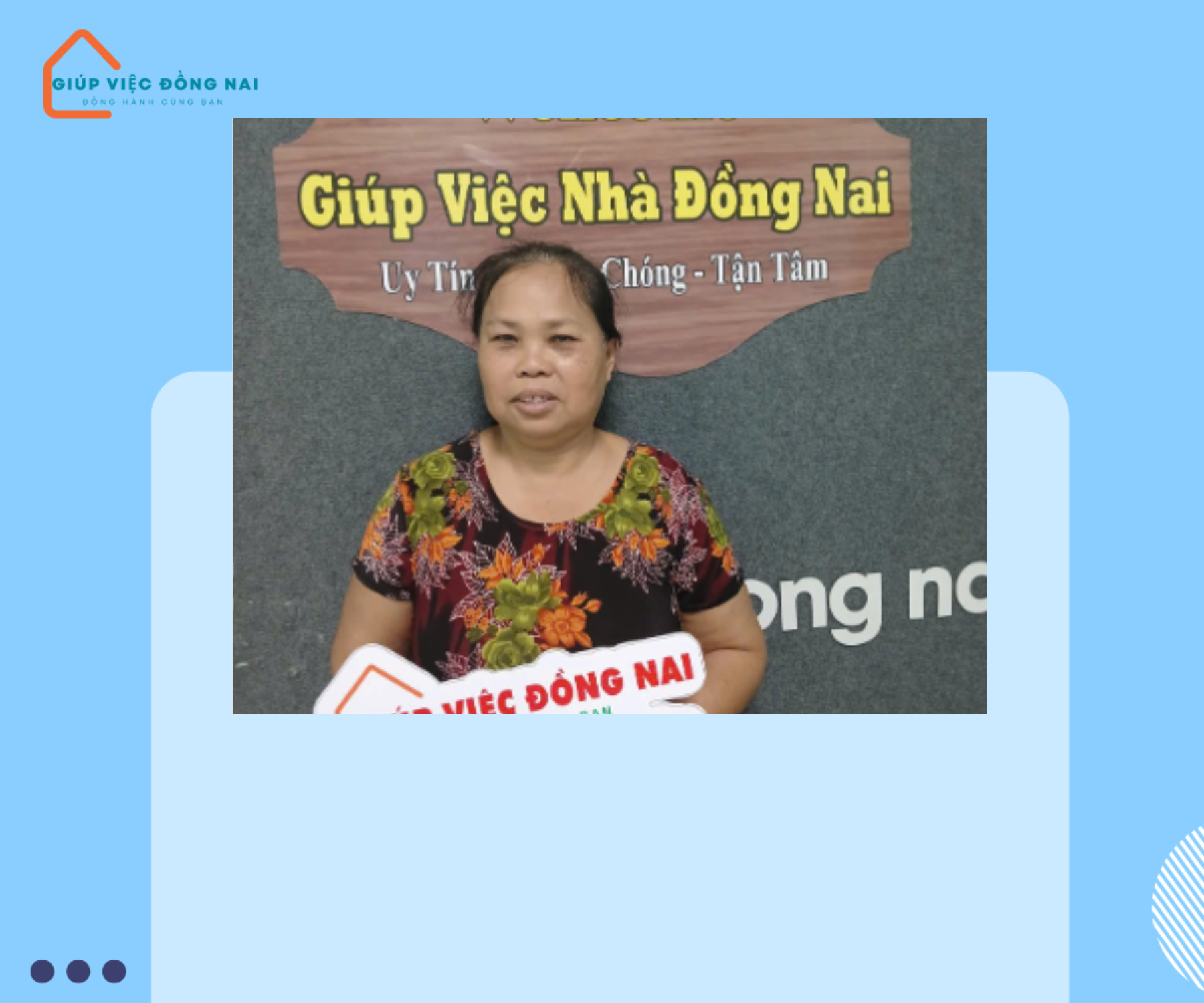 Chị NGUYỄN THỊ THU HƯƠNG, sinh năm 1967, quê Bến Tre cần tìm việc