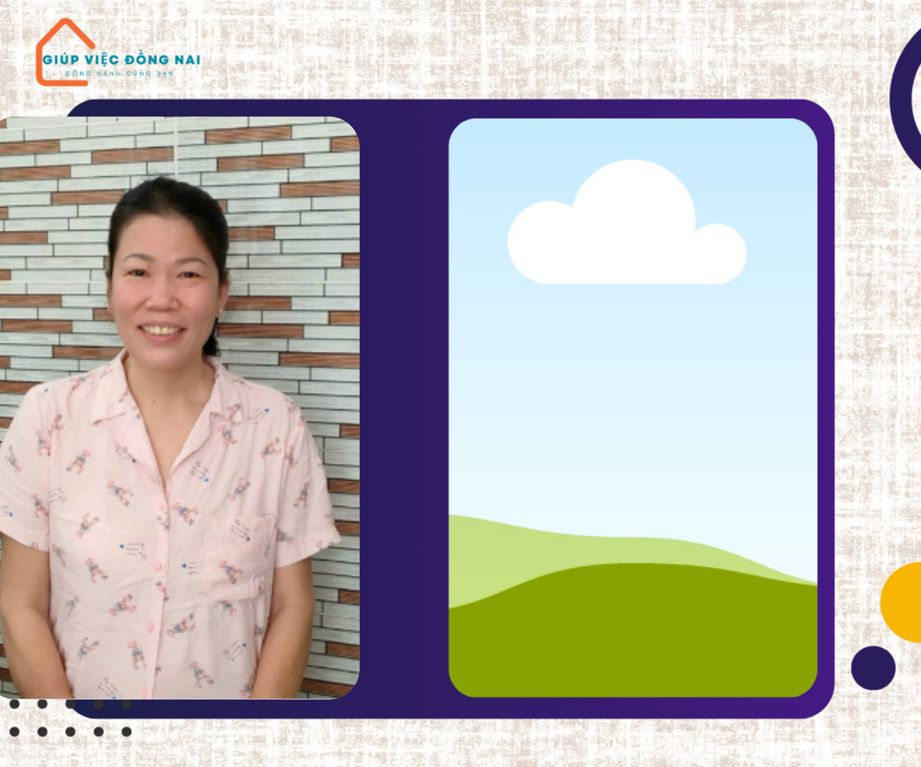 Chị NGUYỄN THỊ RƠI, sinh năm 1974, quê Nam Định cần tìm việc