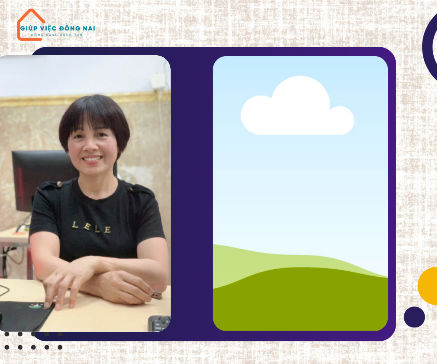 Chị ĐẶNG THỊ KIM LIÊN, sinh năm 1970, quê Bắc Giang cần tìm việc