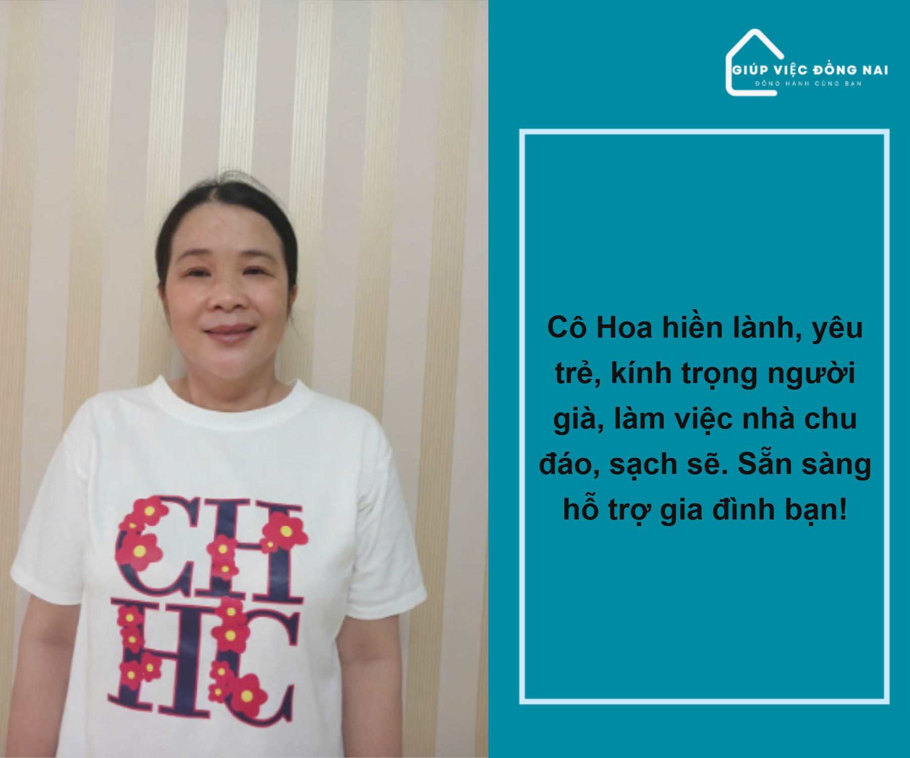 Chị NGUYỄN THỊ HOA, sinh năm 1981, quê Quảng Bình cần tìm việc