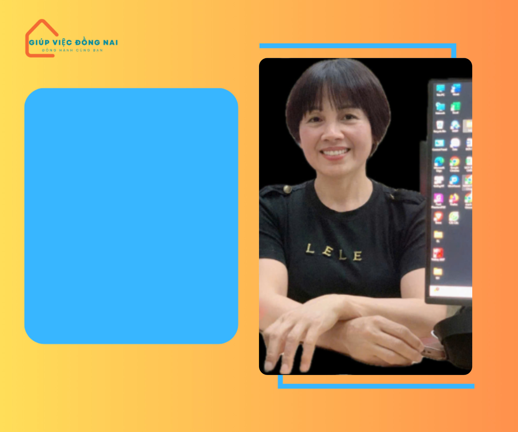 Chị ĐẶNG THỊ KIM LIÊN, sinh năm 1970, quê Bắc Giang cần tìm việc