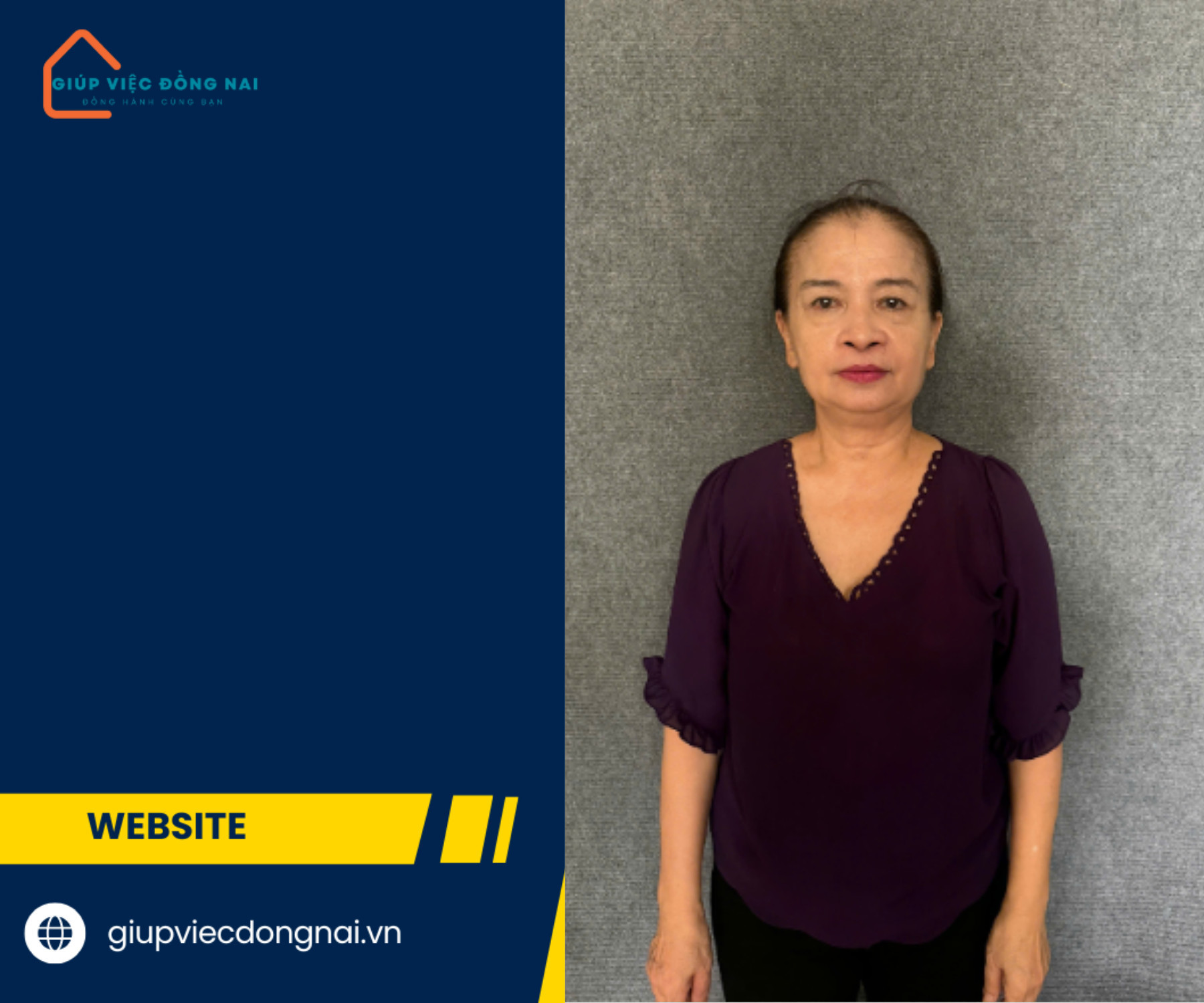 Chị PHẠM PHƯƠNG NGỌC, sinh năm 1959, quê Bình Dương cần tìm việc