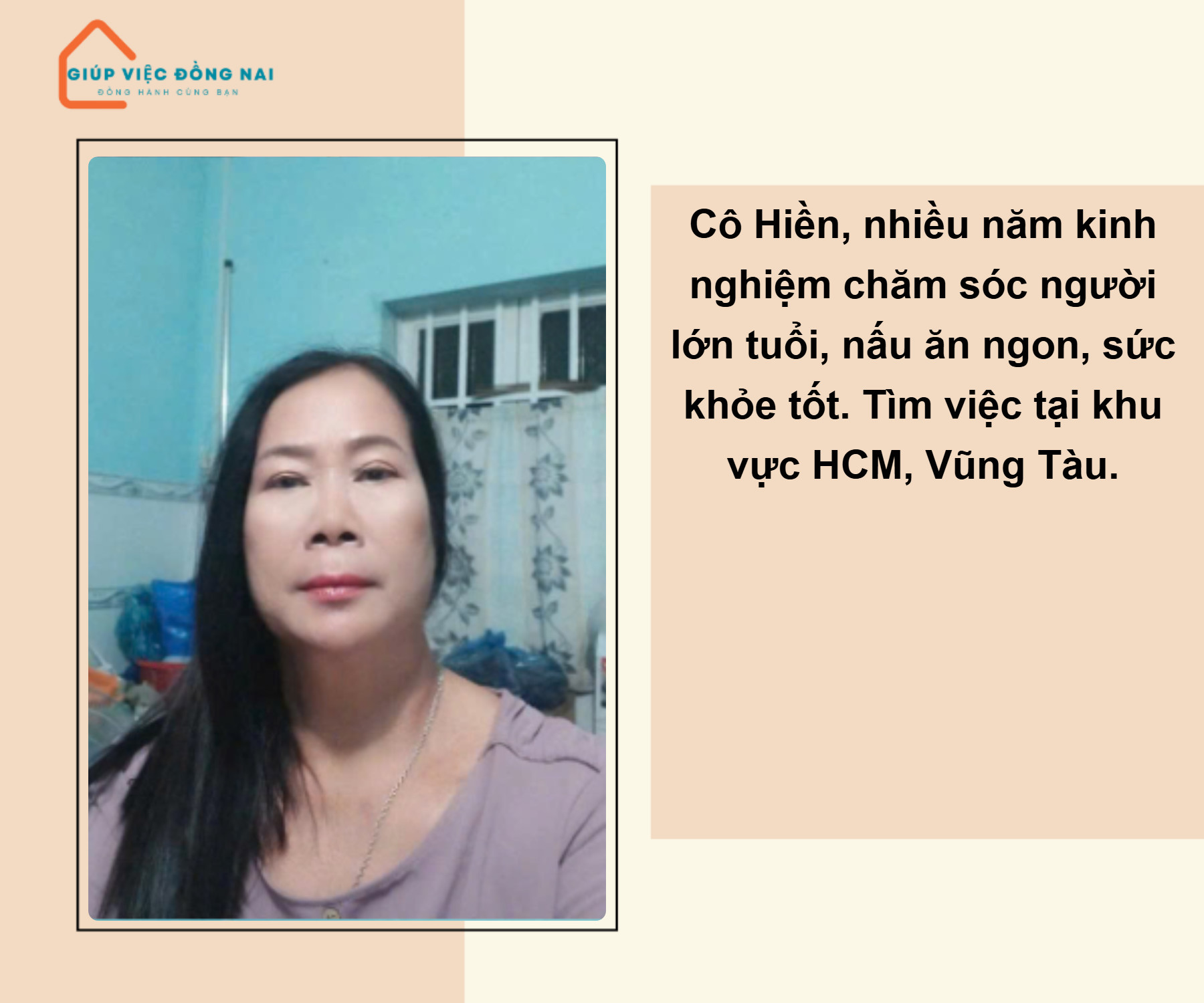 Chị VÕ THỊ HUỲNH NGA, sinh năm 1993, quê Hồ Chí Minh cần tìm việc