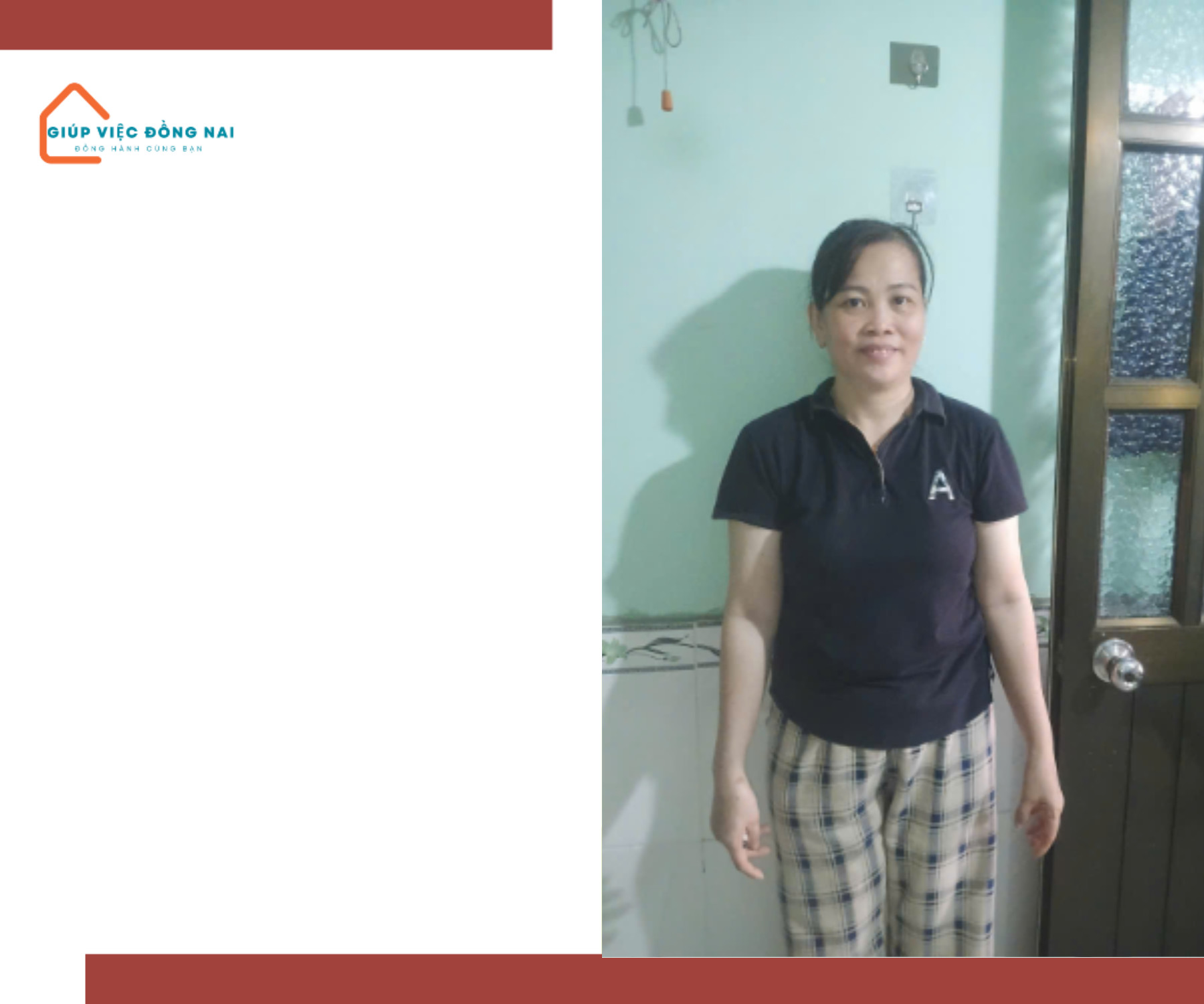 Chị VÕ THỊ PHƯƠNG, sinh năm 1978, quê Tiền Giang cần tìm việc