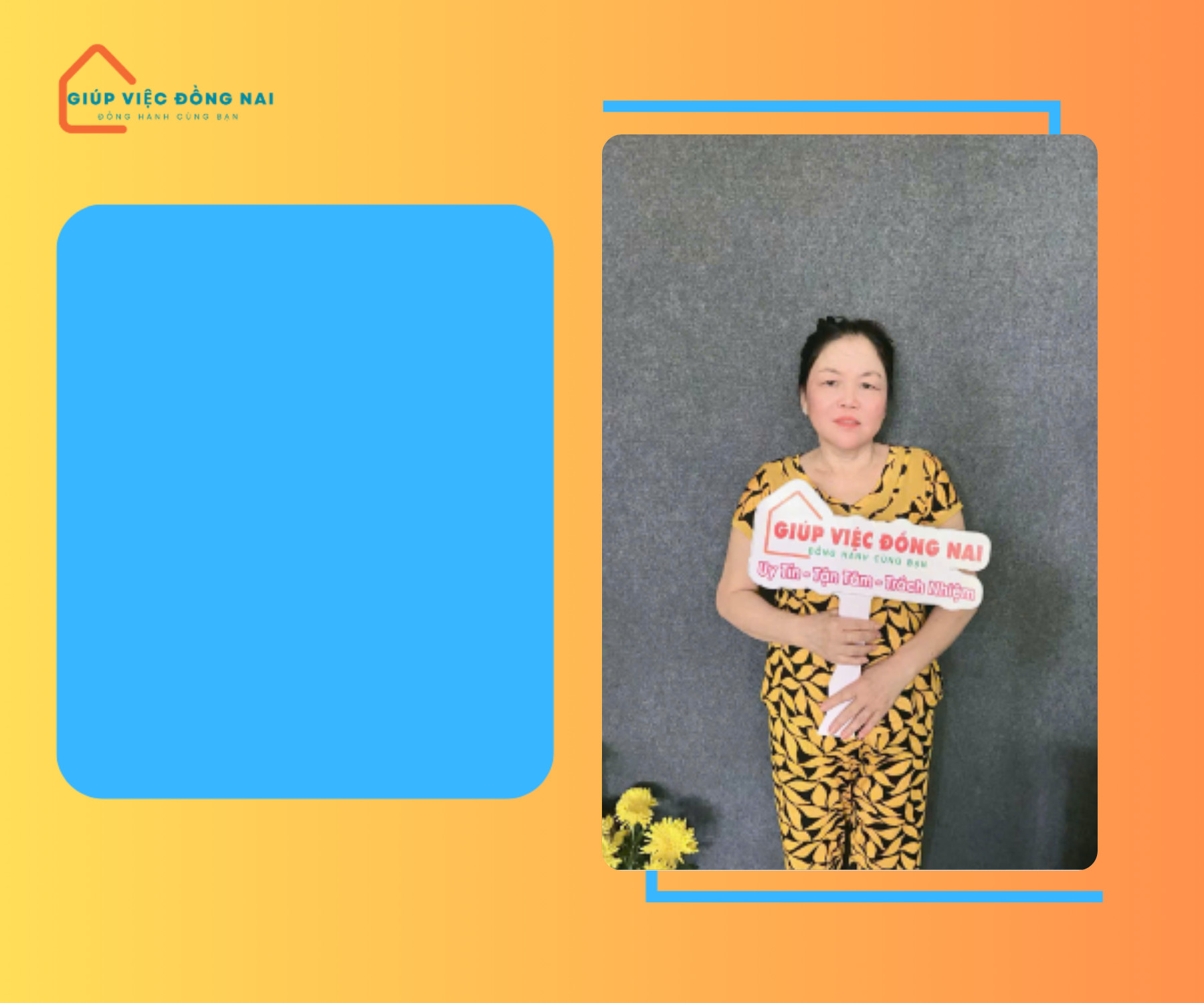 Chị NGUYỄN THỊ NGỌC, sinh năm 1973, quê Long An cần tìm việc