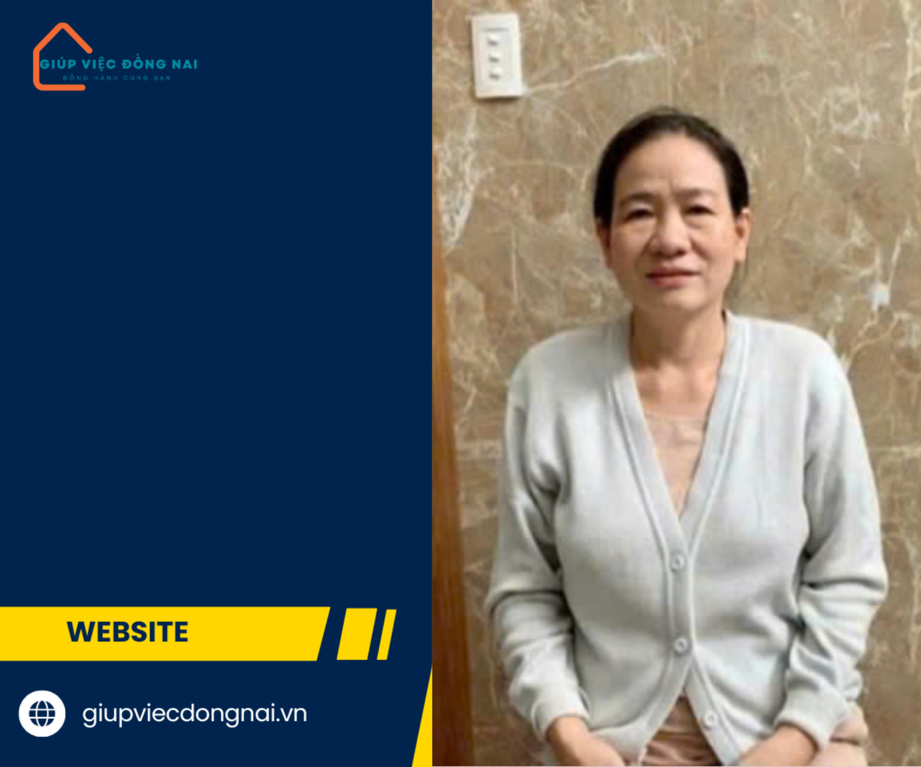 Chị NGÔ THỊ KIM NGA, sinh năm 1972, quê Hưng Yên cần tìm việc