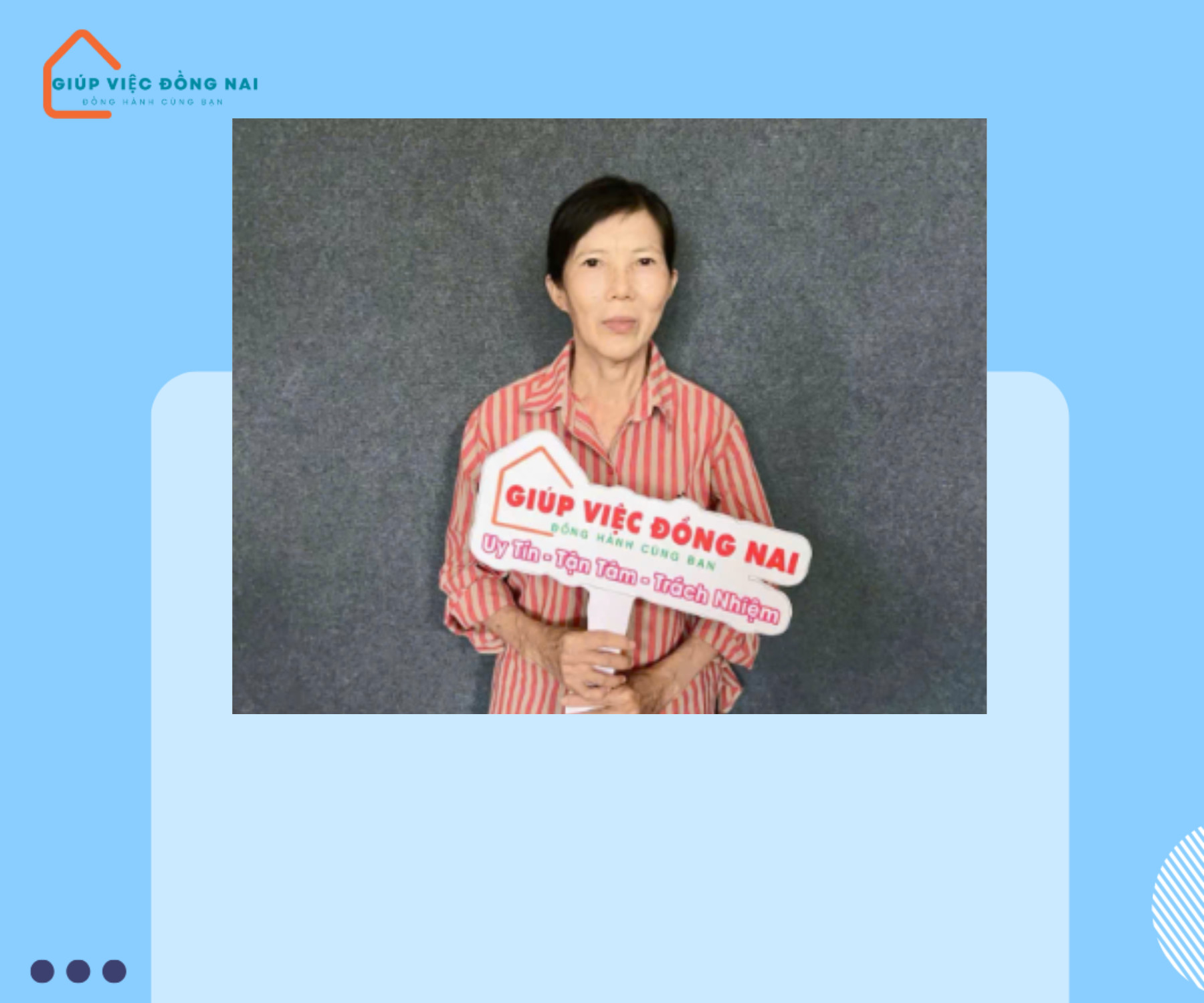 Chị VÕ THỊ THUỶ, sinh năm 1973, quê Vĩnh Long cần tìm việc